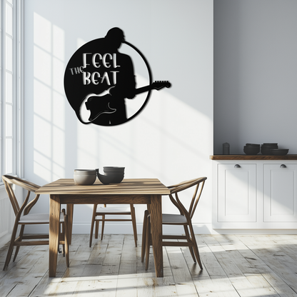 Feel the Beat Metal Wall Art - Music-Inspired Decor - KAF210 - Tampa Home & Garden Store