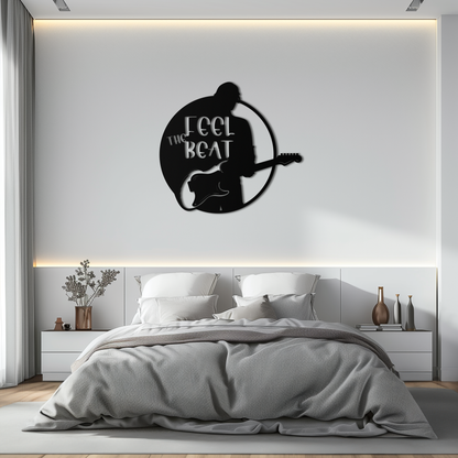 Feel the Beat Metal Wall Art - Music-Inspired Decor - KAF210 - Tampa Home & Garden Store
