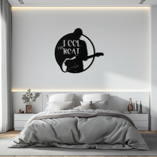 Feel the Beat Metal Wall Art - Music-Inspired Decor - KAF210 - Tampa Home & Garden Store