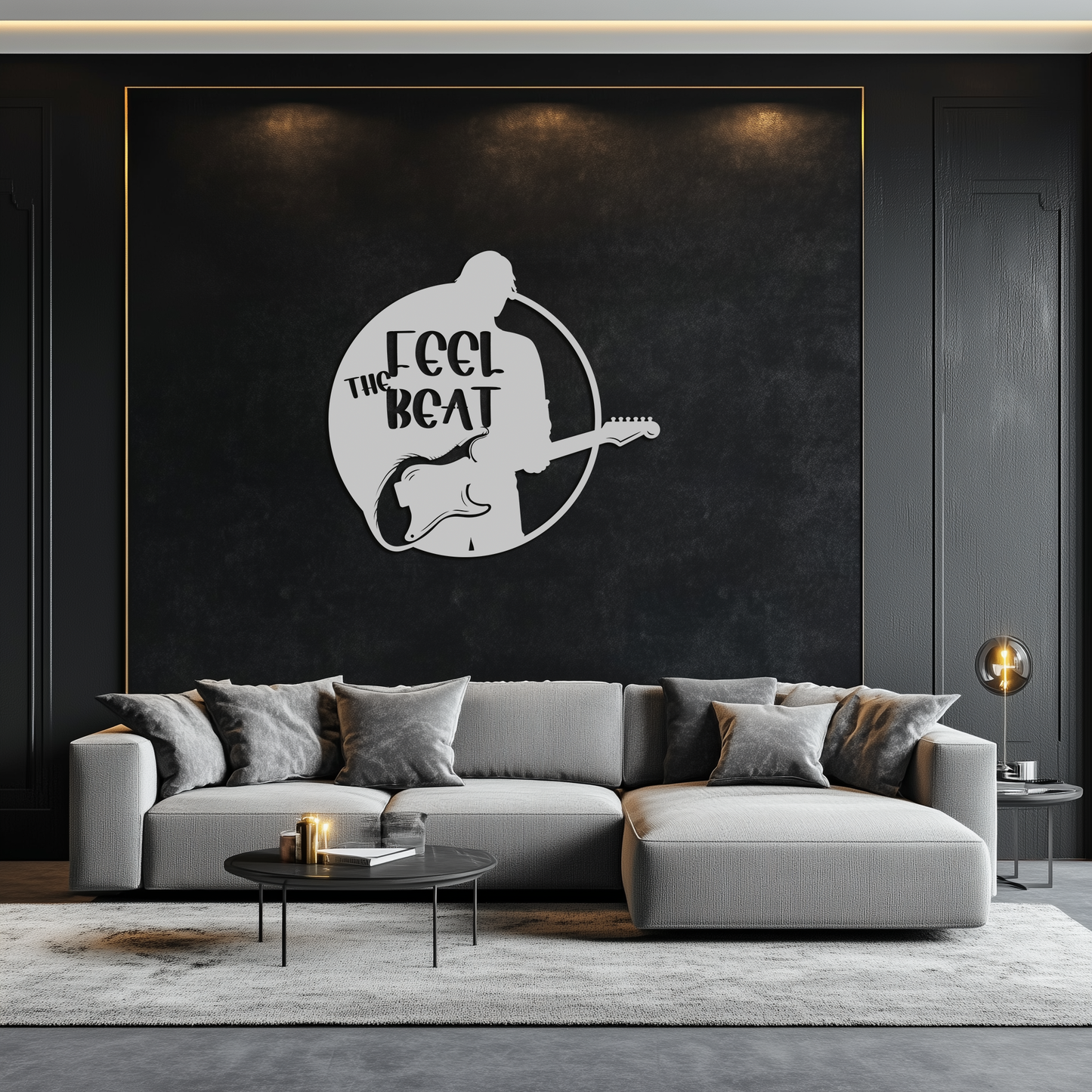 Feel the Beat Metal Wall Art - Music-Inspired Decor - KAF210 - Tampa Home & Garden Store