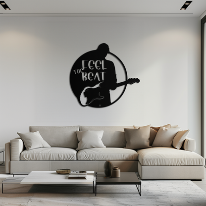 Feel the Beat Metal Wall Art - Music-Inspired Decor - KAF210 - Tampa Home & Garden Store
