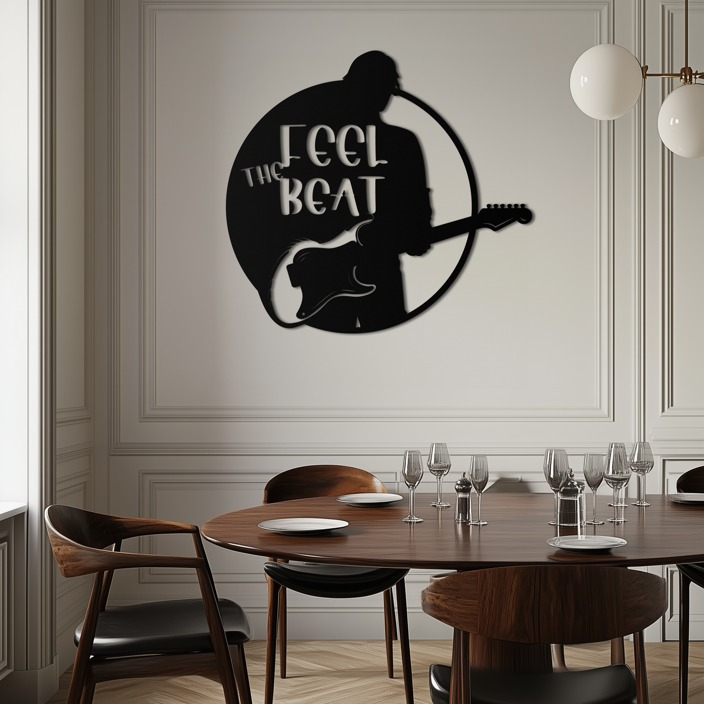 Feel the Beat Metal Wall Art - Music-Inspired Decor - KAF210 - Tampa Home & Garden Store