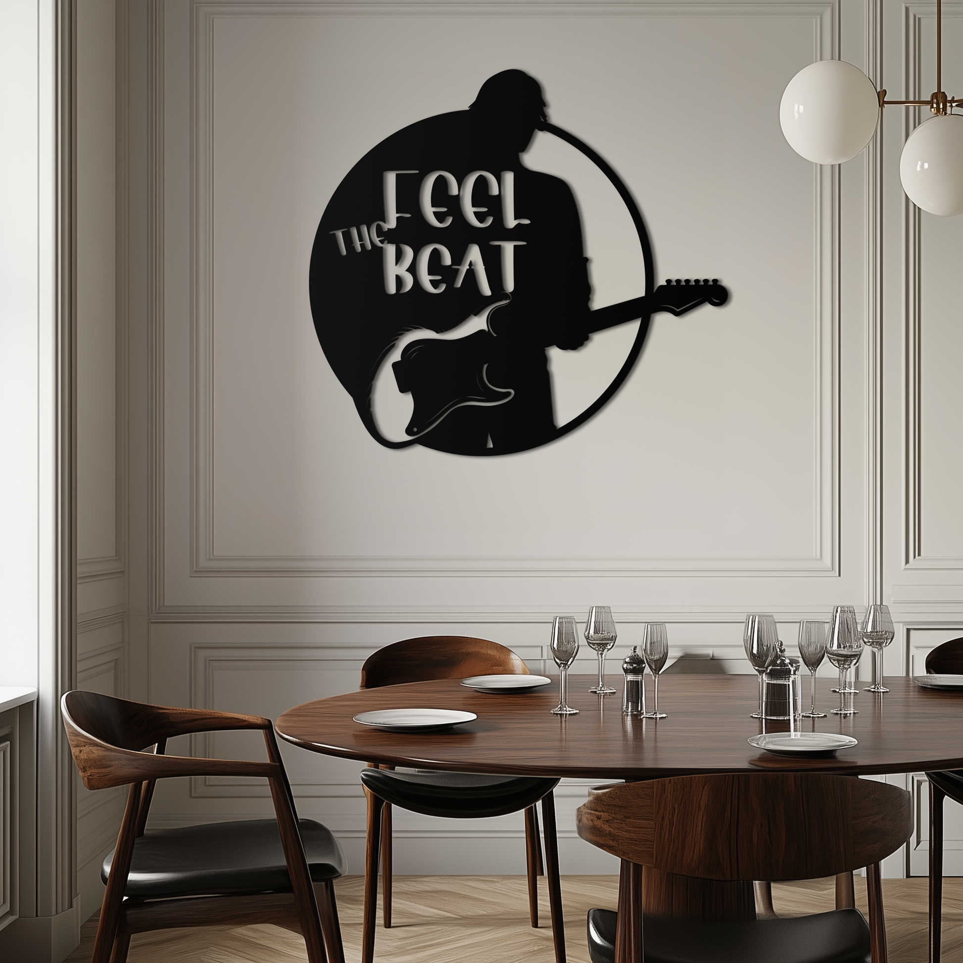 Feel the Beat Metal Wall Art - Music-Inspired Decor - KAF210 - Tampa Home & Garden Store