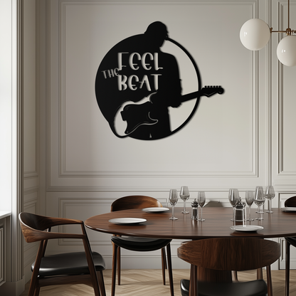 Feel the Beat Metal Wall Art - Music-Inspired Decor - KAF210 - Tampa Home & Garden Store