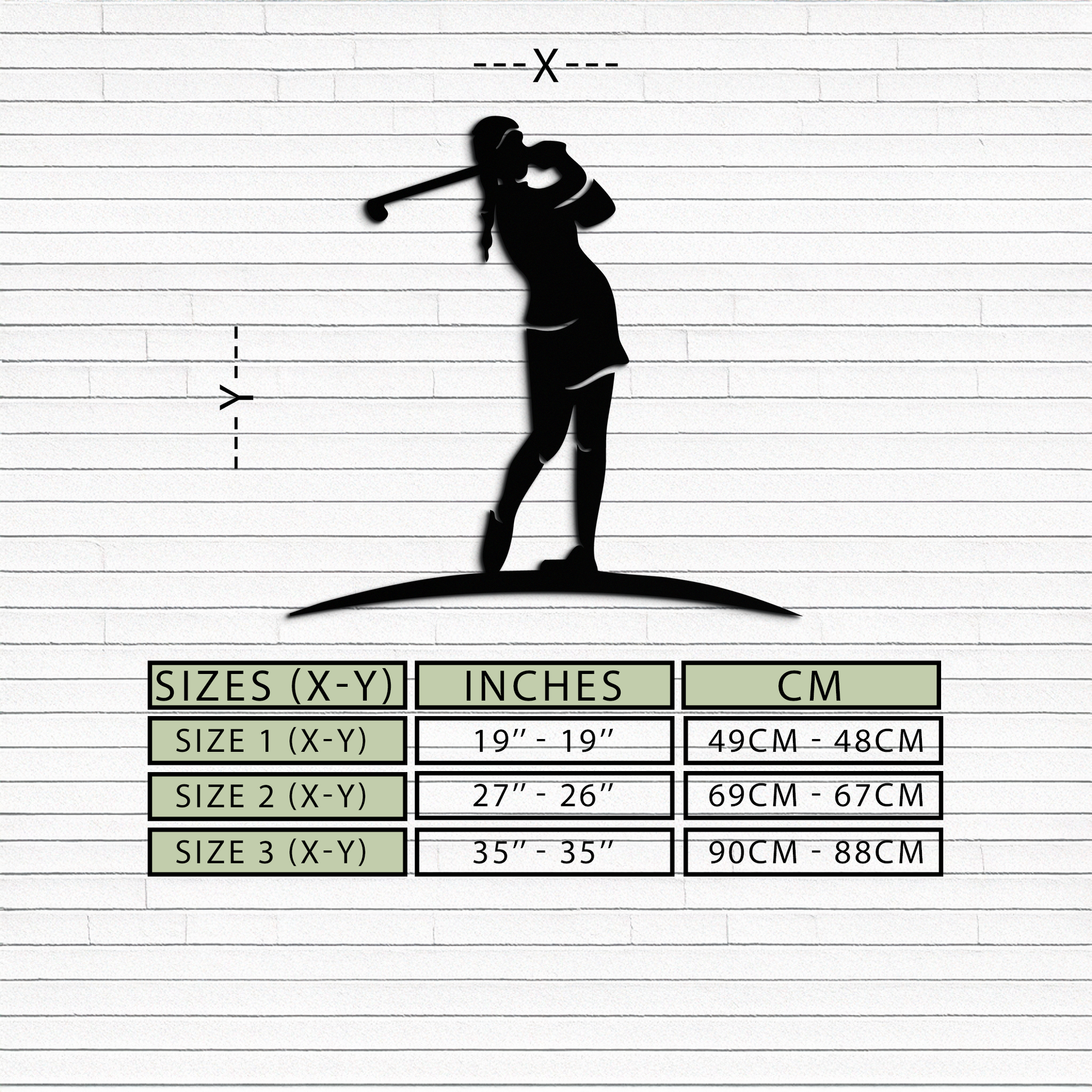 Female Golfer Metal Wall Art – Elegant Sports Silhouette for Modern Spaces- KAF698 - Tampa Home & Garden Store
