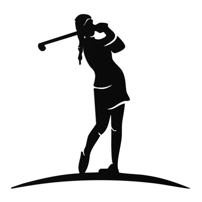 Female Golfer Metal Wall Art – Elegant Sports Silhouette for Modern Spaces- KAF698 - Tampa Home & Garden Store