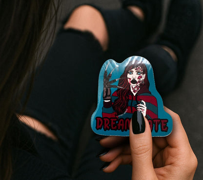 Female Horror Villain Sticker: Waterproof Die Cut, Gore-Geek Gift (Glossy or Holographic) - Tampa Home & Garden Store