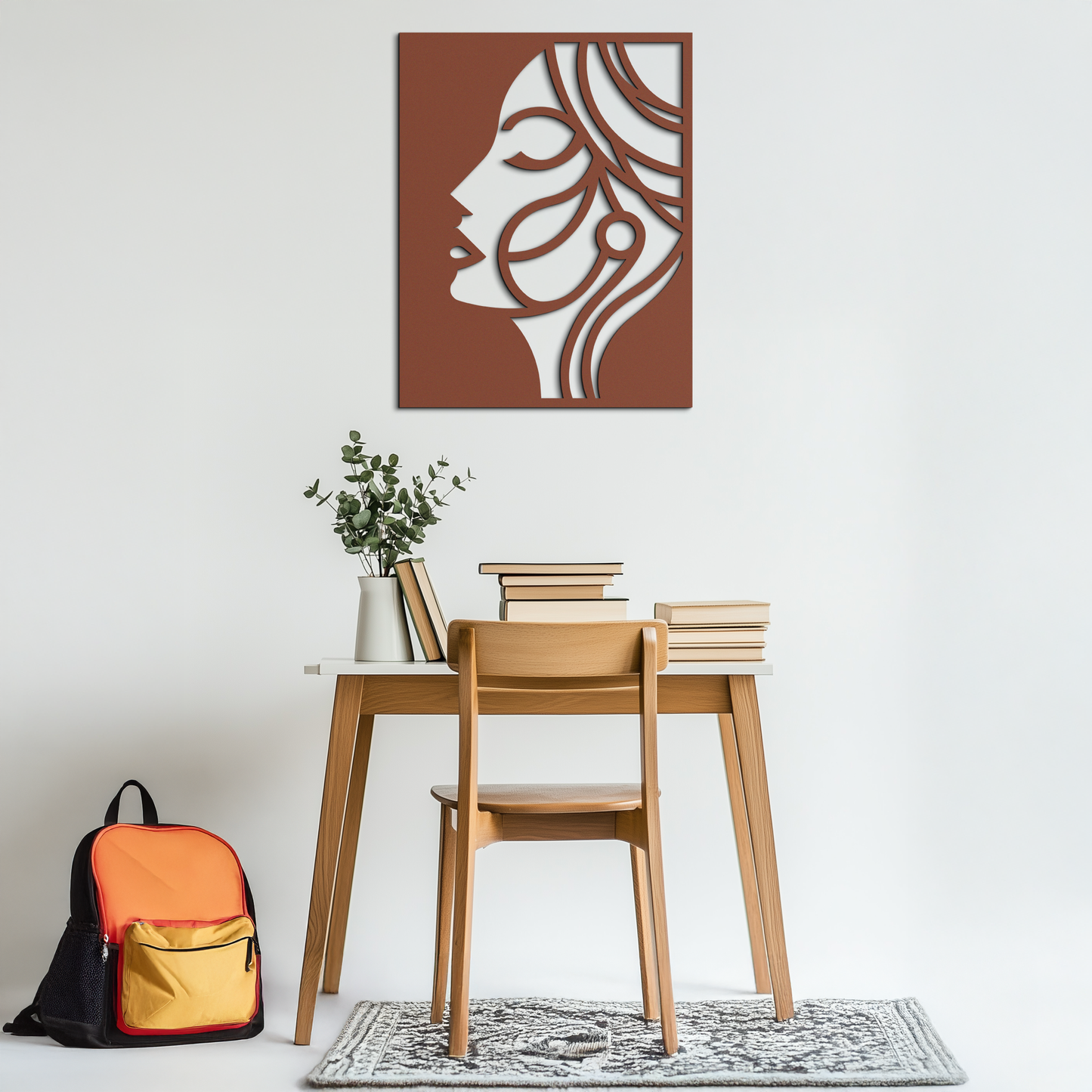 Female Silhouette Metal Wall Art – Elegant Abstract Woman Design for Modern Interiors- KAF393 - Tampa Home & Garden Store