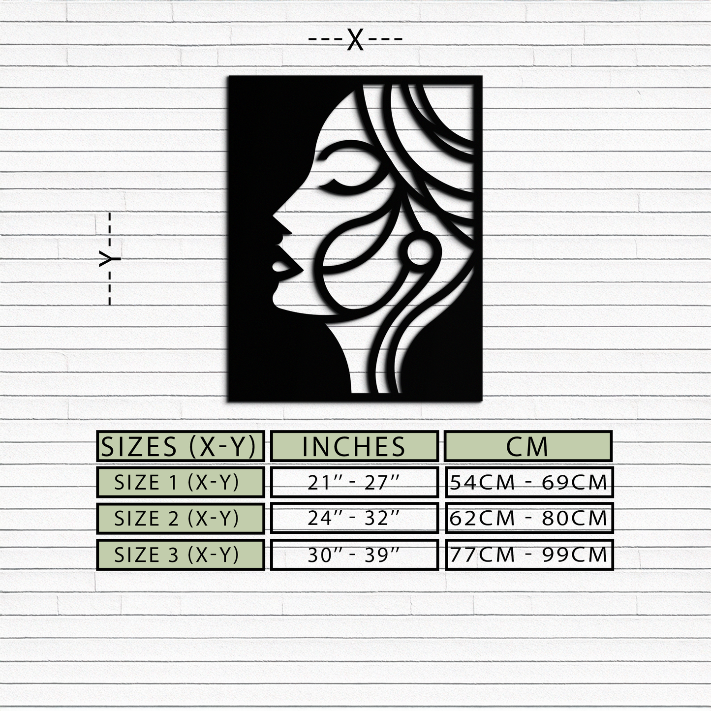 Female Silhouette Metal Wall Art – Elegant Abstract Woman Design for Modern Interiors- KAF393 - Tampa Home & Garden Store