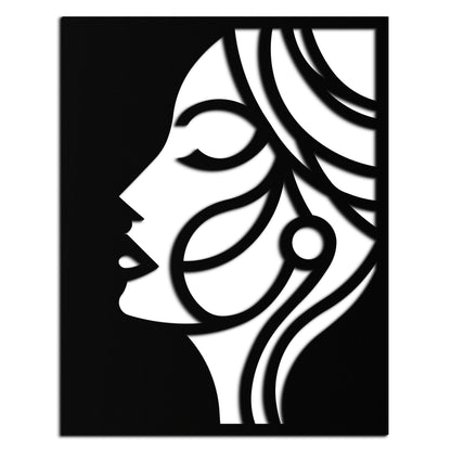 Female Silhouette Metal Wall Art – Elegant Abstract Woman Design for Modern Interiors- KAF393 - Tampa Home & Garden Store