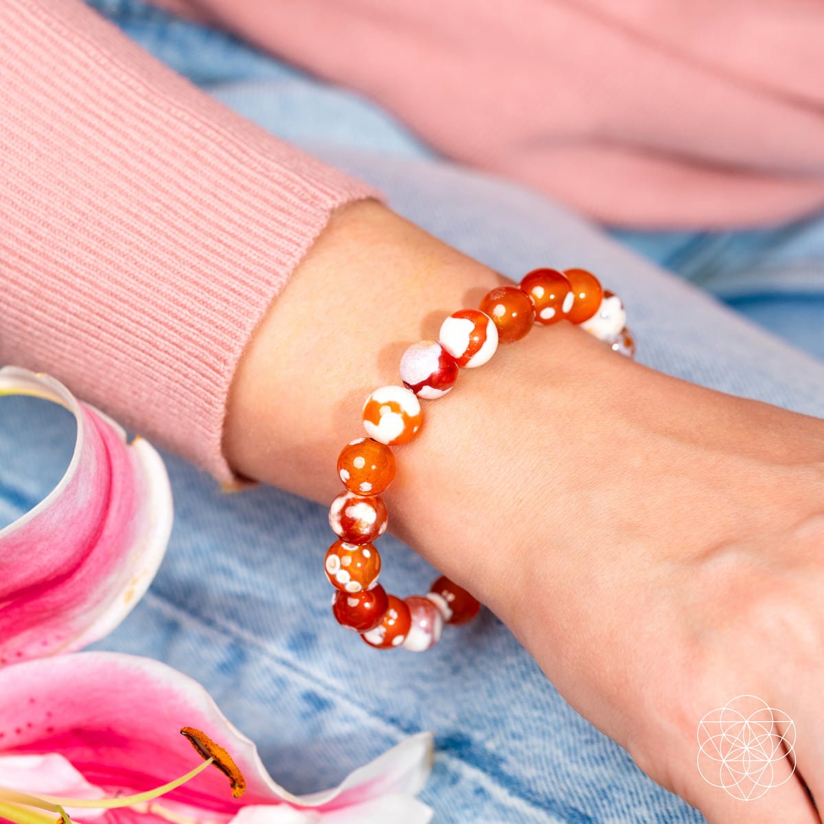 Feminine Force – Carnelian Orca Agate Bracelet - Tampa Home & Garden Store