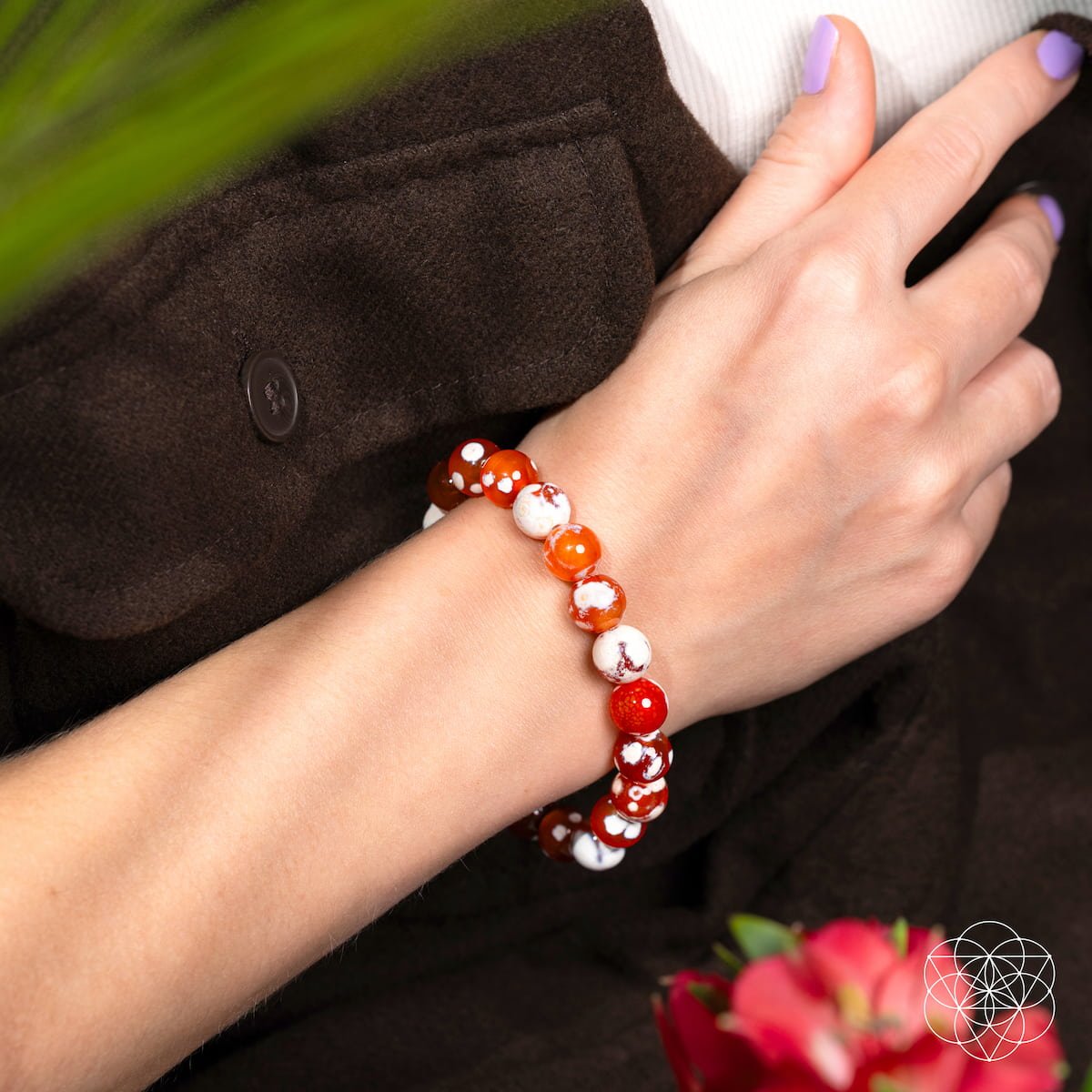 Feminine Force – Carnelian Orca Agate Bracelet - Tampa Home & Garden Store