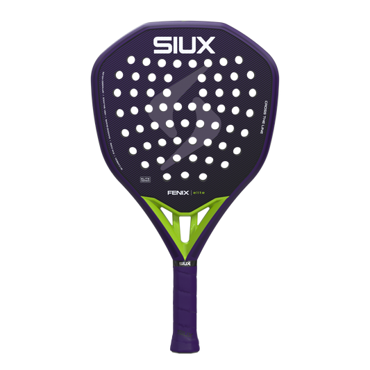 Fenix Elite 2026 padel racket by Siux USA, purple with lime-green accents on Tampa Home & Garden Store