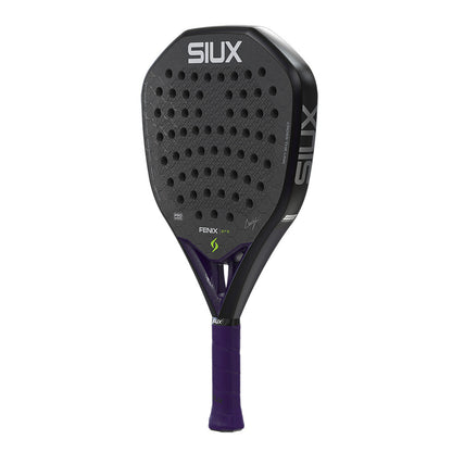 Fenix Pro 2026 Black padel racket by Siux USA with purple grip on Tampa Home & Garden Store