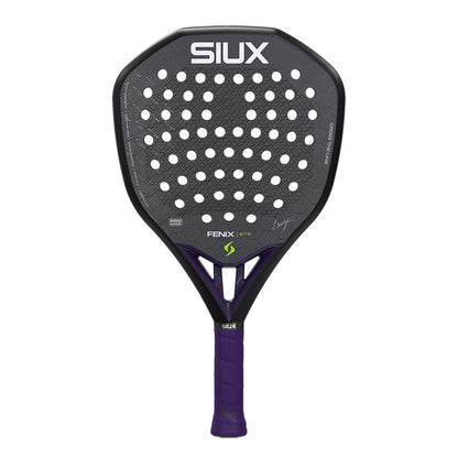 Fenix Pro 2026 Black padel racket by Siux USA, purple grip on Tampa Home & Garden Store