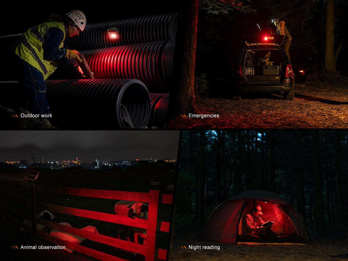 Fenix CL27R Multifunctional Outdoor Lantern night scenes: worksite, emergencies, camping on Tampa Home & Garden Store