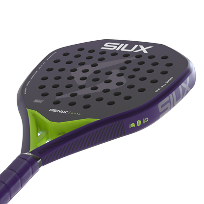 Fenix Elite 2026 padel racket by Siux USA, purple with lime green grip on Tampa Home & Garden Store