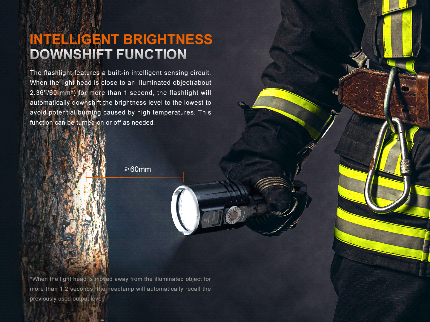 Fenix LR36R White Laser Searching Flashlight black body with white head work light on Tampa Home & Garden Store