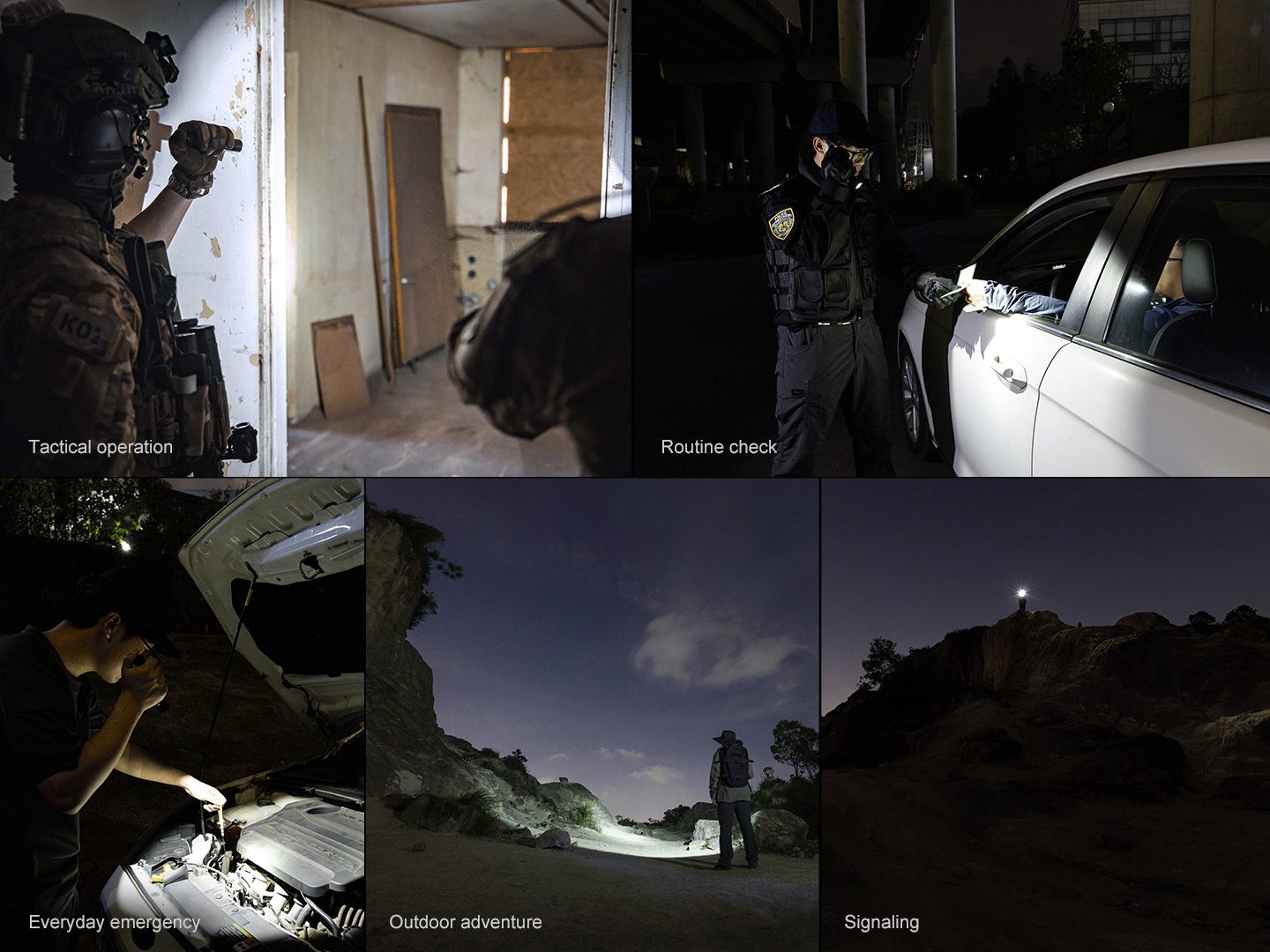 Fenix PD35R ACE multi-mode tactical flashlight black handheld EDC torch for tactical ops on Tampa Home & Garden Store