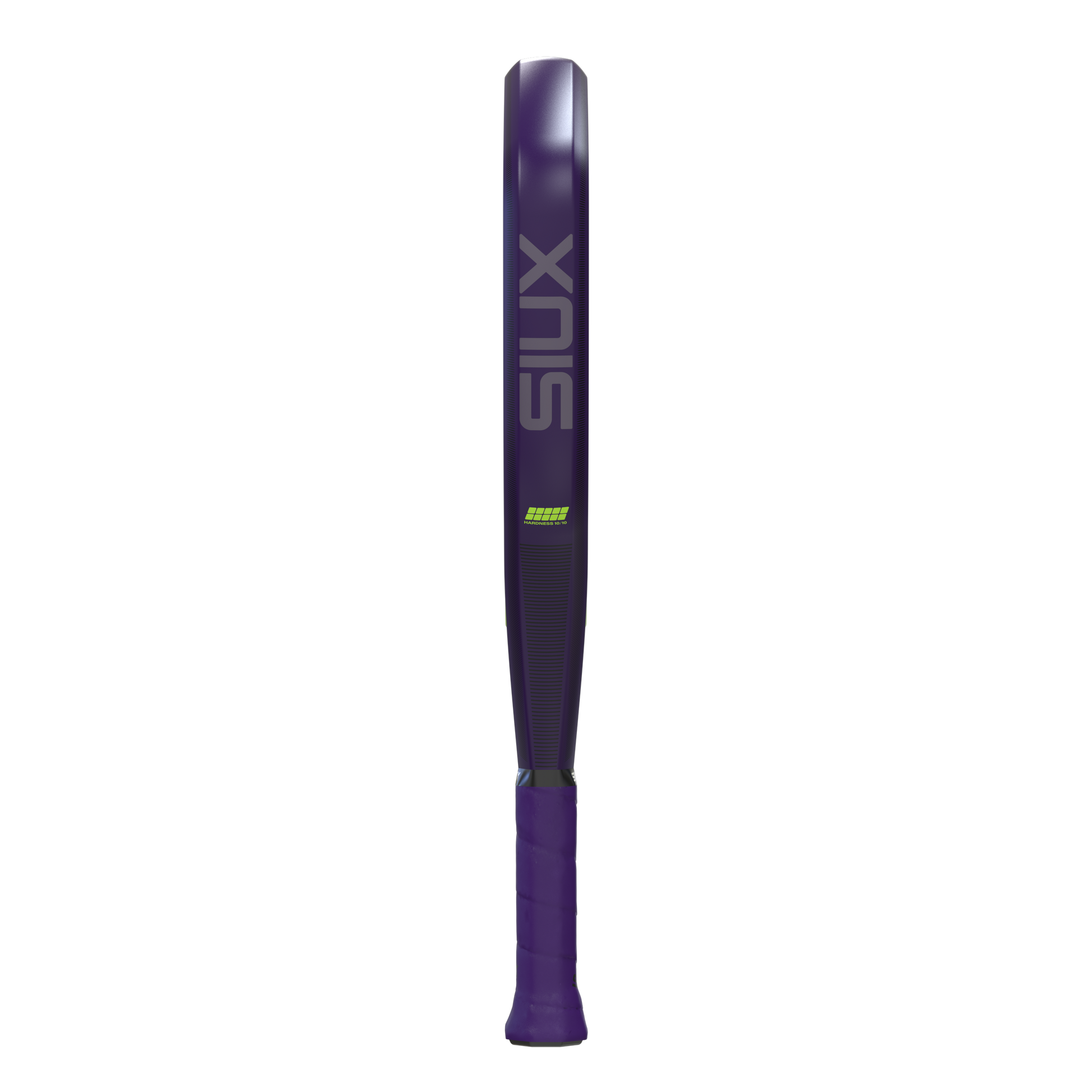 Fenix Pro 2026 Glow Purple padel racket by Siux USA, close-up of purple shaft and grip on Tampa Home & Garden Store