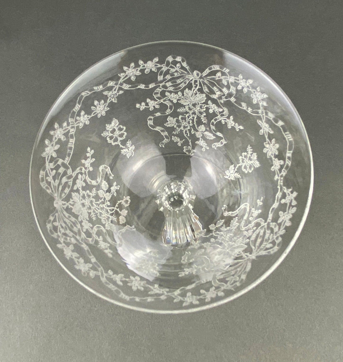 Fenton Champagne Stemware, Tall Sherbet Crystal Glasses.  Romance by Fenton.  Set of 6 Vintage Stemware. Fine Crystal. - Tampa Home & Garden Store