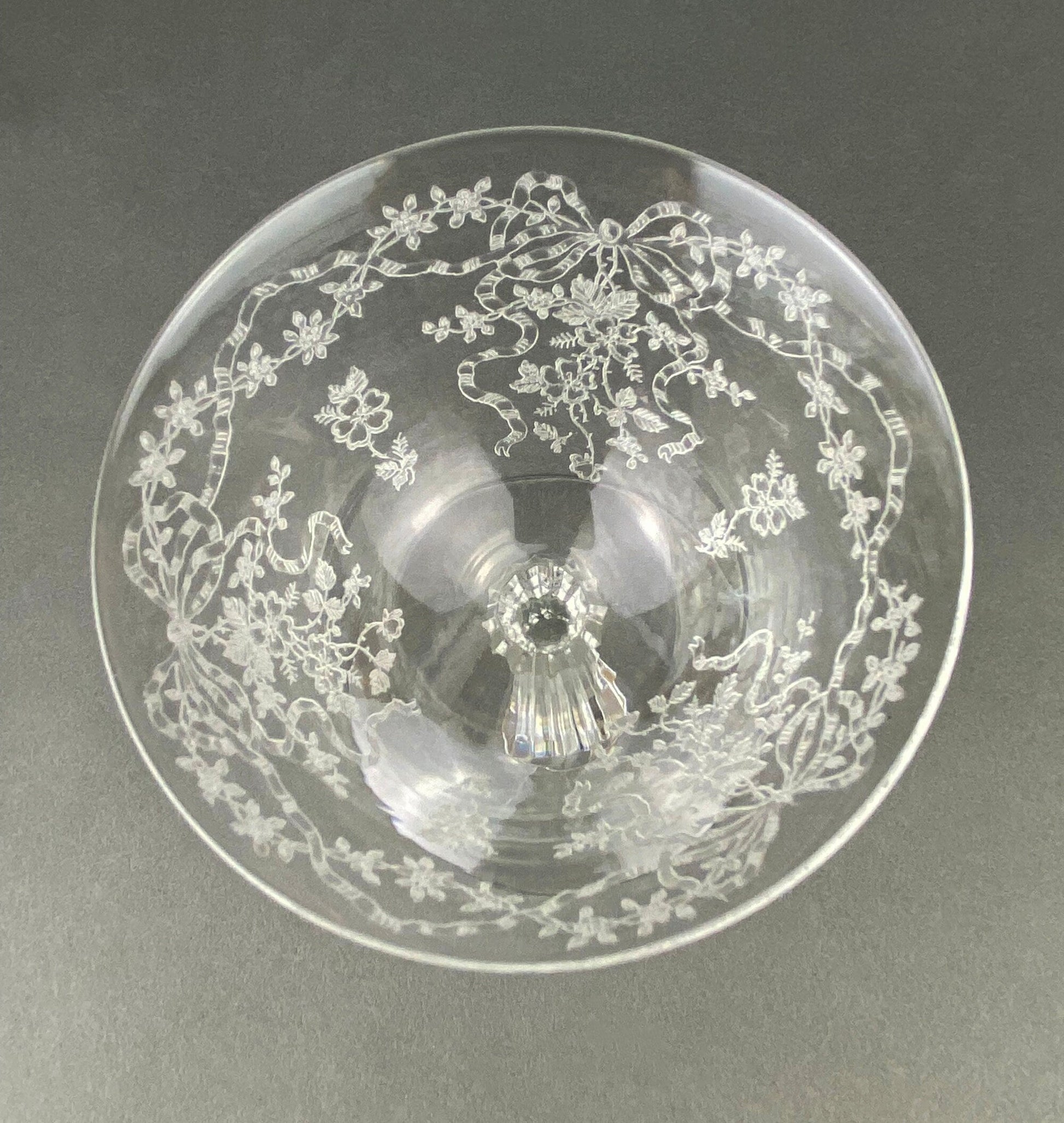 Fenton Champagne Stemware, Tall Sherbet Crystal Glasses.  Romance by Fenton.  Set of 6 Vintage Stemware. Fine Crystal. - Tampa Home & Garden Store