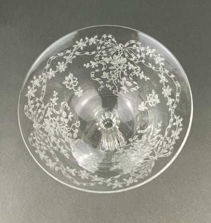 Fenton Champagne Stemware, Tall Sherbet Crystal Glasses.  Romance by Fenton.  Set of 6 Vintage Stemware. Fine Crystal. - Tampa Home & Garden Store