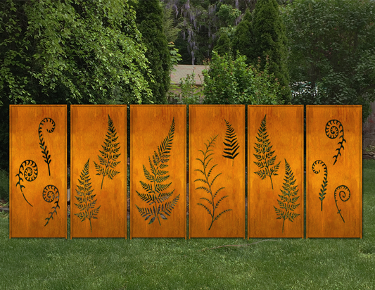 Garden fencing six-panel copper metal privacy screen by Rustica Ornamentals 46 in on Tampa Home & Garden Store