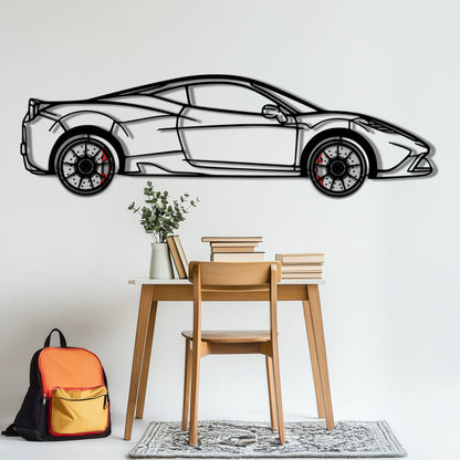 Ferrari 458 Speciale Metal Car Wall Art with Rotating Wheels - Track-Focused V8 Silhouette - Interactive Automotive Wall Decor - KAFMEKA125 - Tampa Home & Garden Store