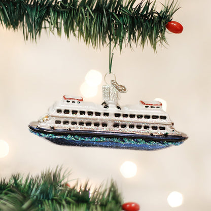 Ferry Boat Glass Ornament - Tampa Home & Garden Store