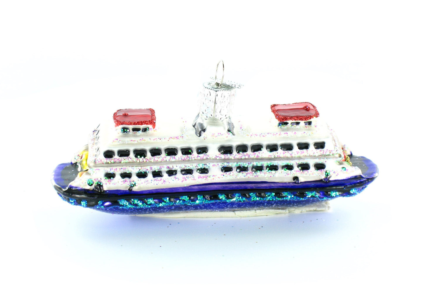 Ferry Boat Glass Ornament - Tampa Home & Garden Store