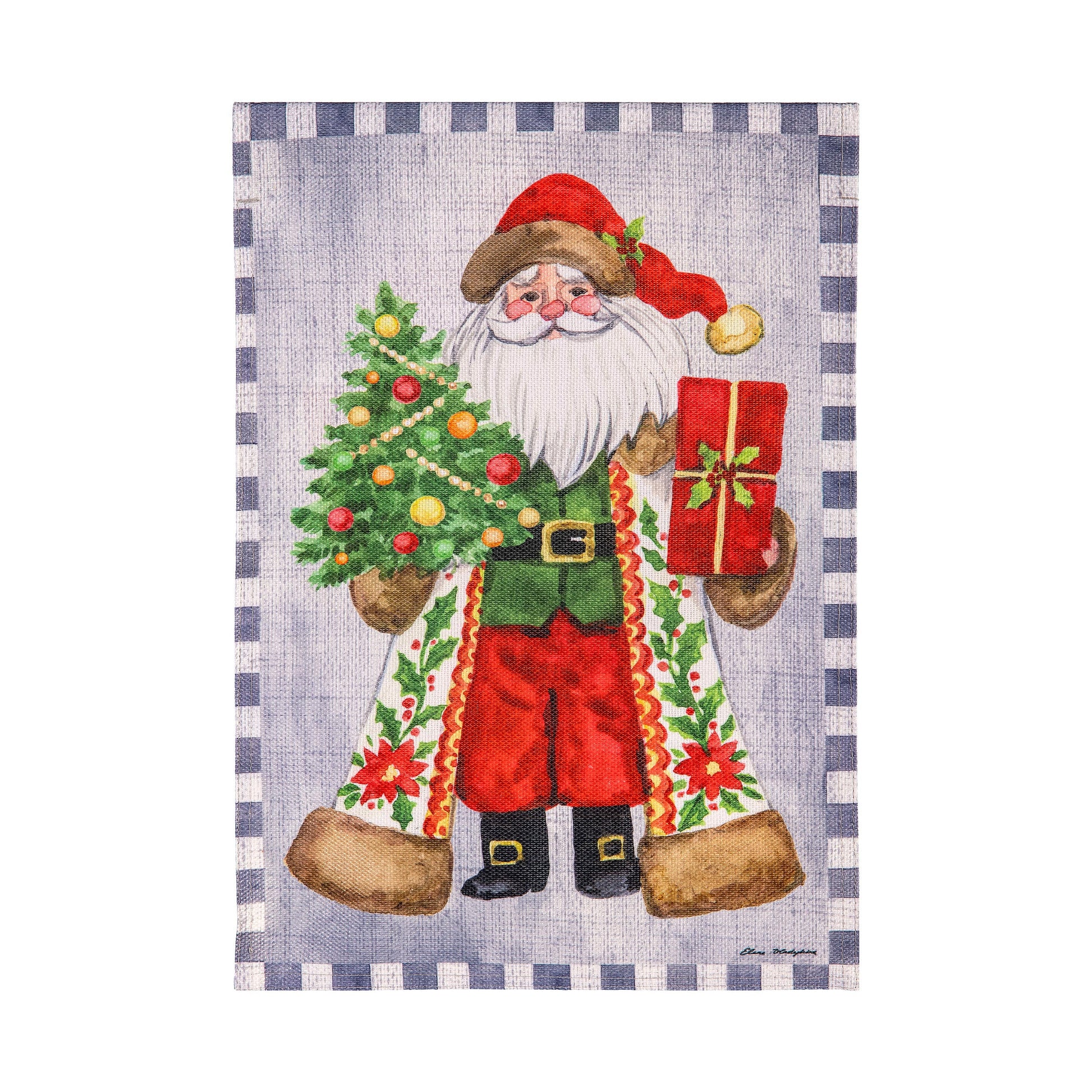 Festive Santa Burlap Garden Flag - Tampa Home & Garden Store