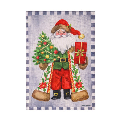 Festive Santa Burlap Garden Flag - Tampa Home & Garden Store