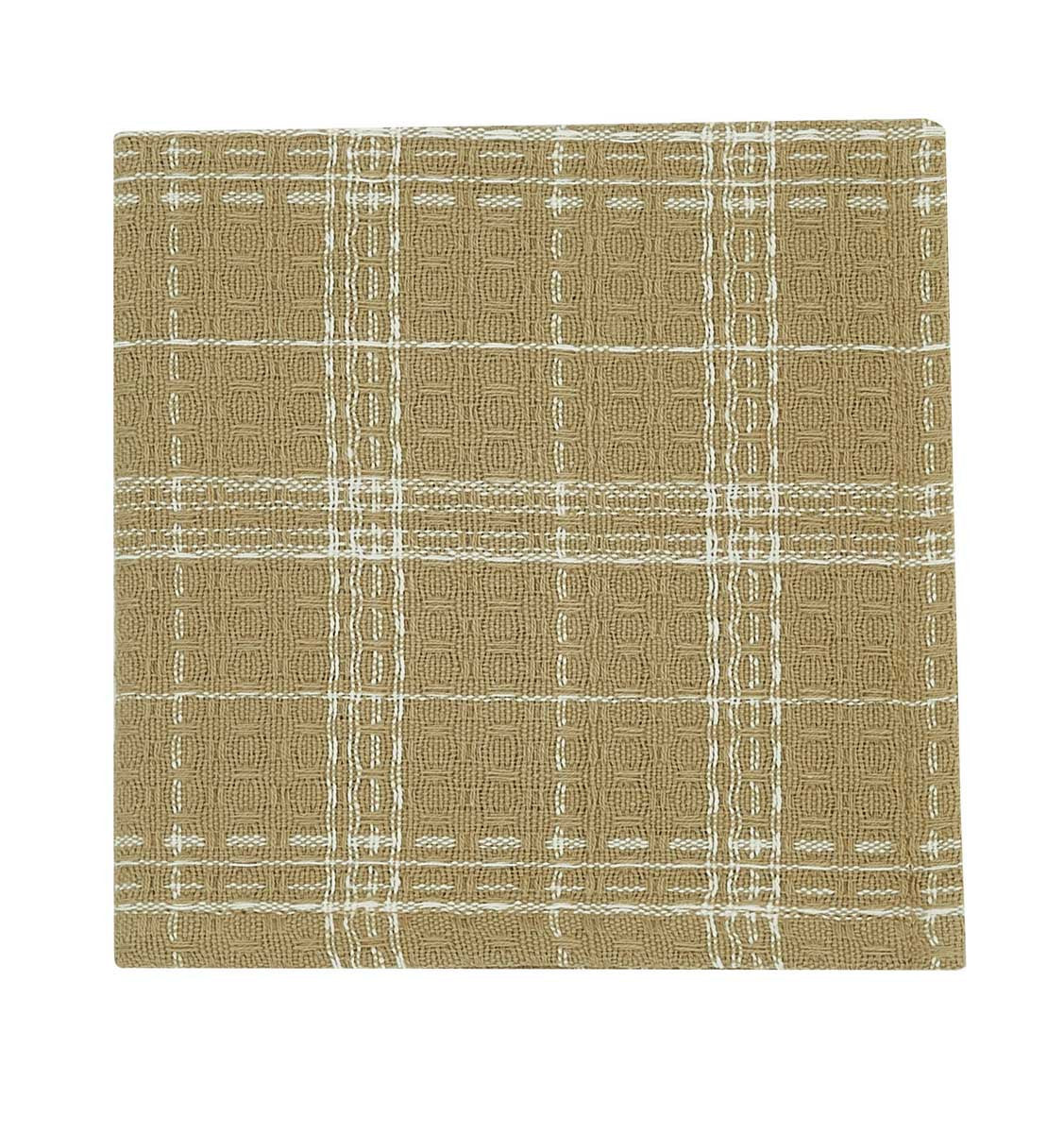 Fieldstone Plaid - Cream - Dishcloth - Tampa Home & Garden Store