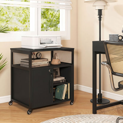 Mobile File Cabinet with Charging Station
