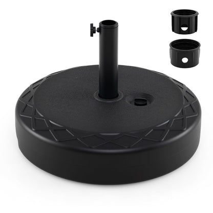 Fillable Umbrella Base 90 LBS Heavy Duty Sand Filled Round Market Umbrella Stand-Black