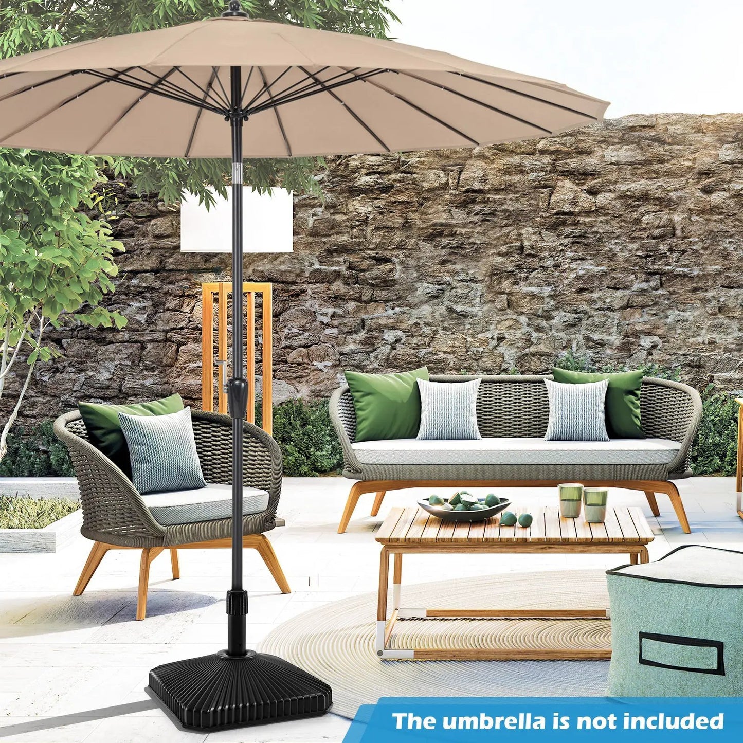 Fillable Umbrella Base with Shell Texture 44 Lb
