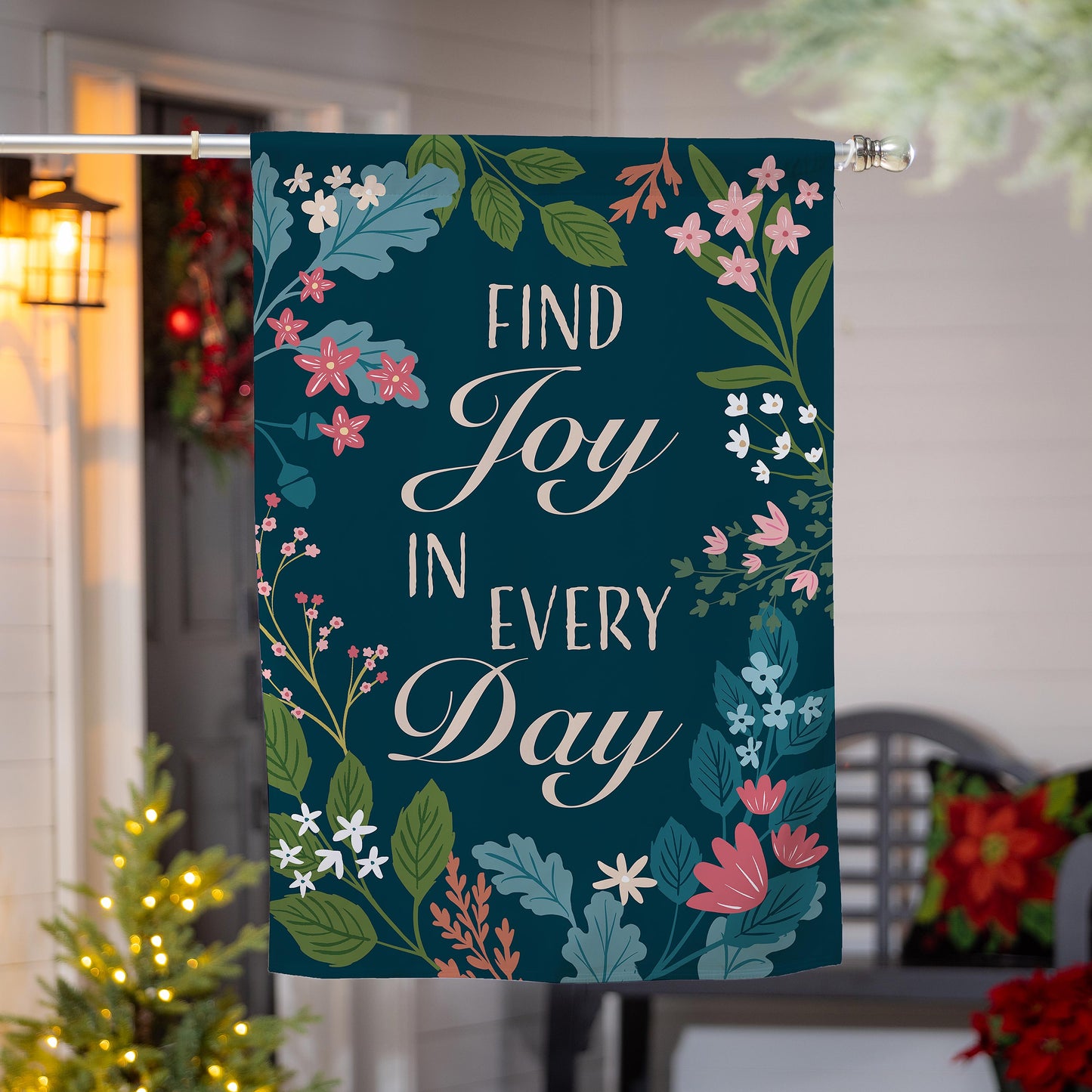 Find Joy Suede House Flag - Tampa Home & Garden Store