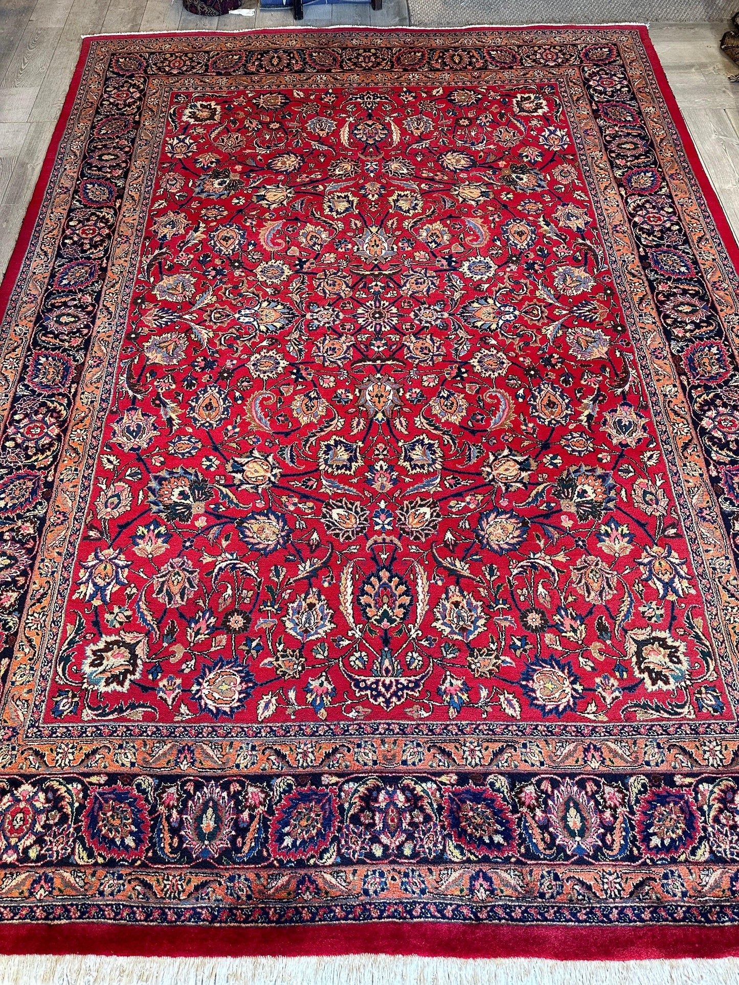 Fine Allover Persian Mashhad Rug 8’2”x11’6” - Tampa Home & Garden Store