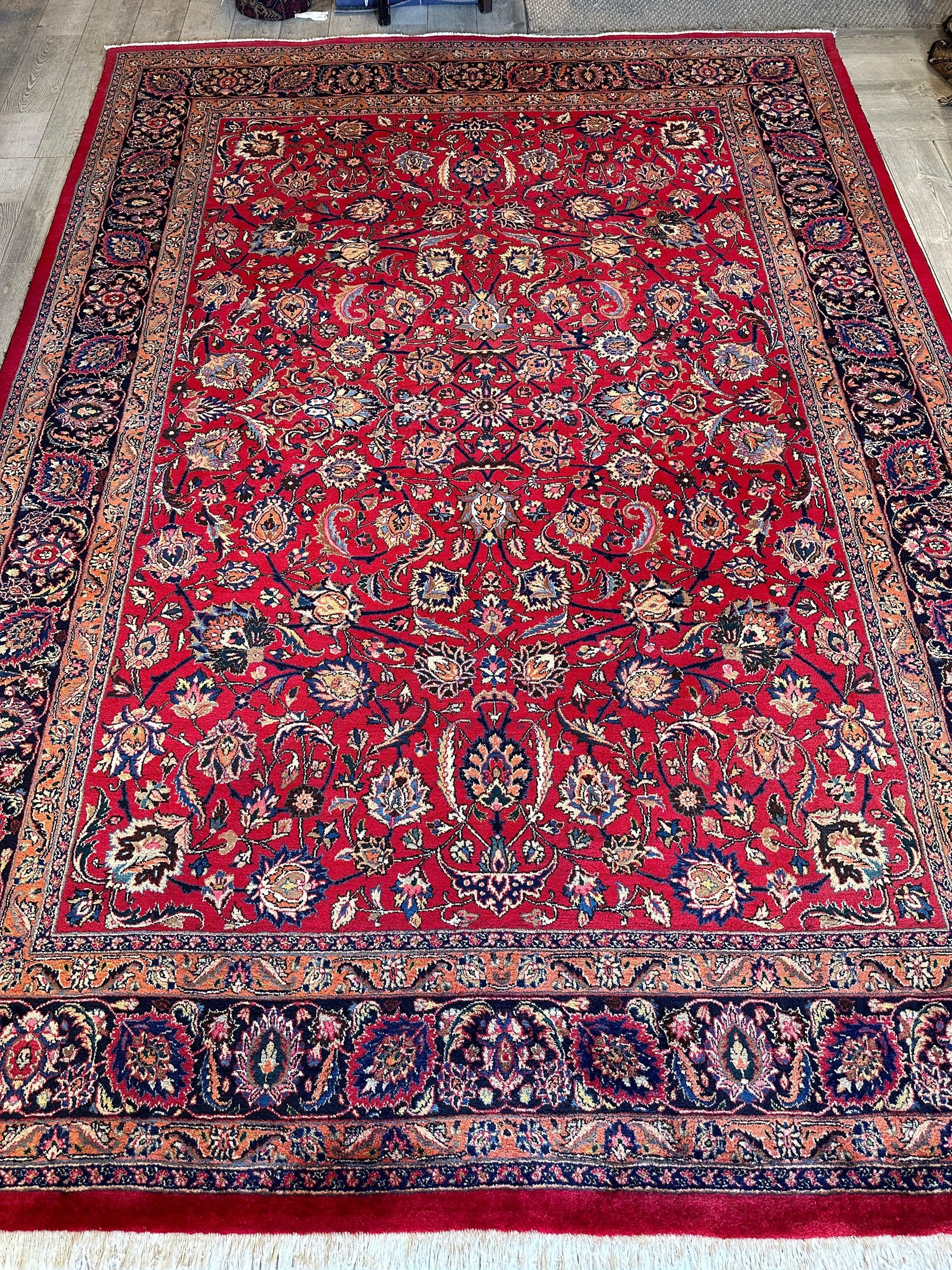 Fine Allover Persian Mashhad Rug 8’2”x11’6” - Tampa Home & Garden Store