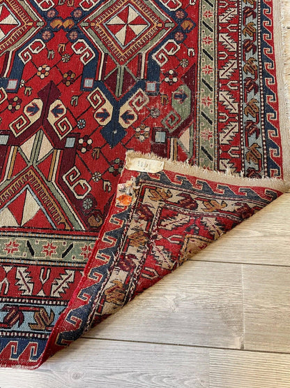 Fine Antique Natural Dyes Caucasian Soumak Area Rug 73''x91'' - Tampa Home & Garden Store