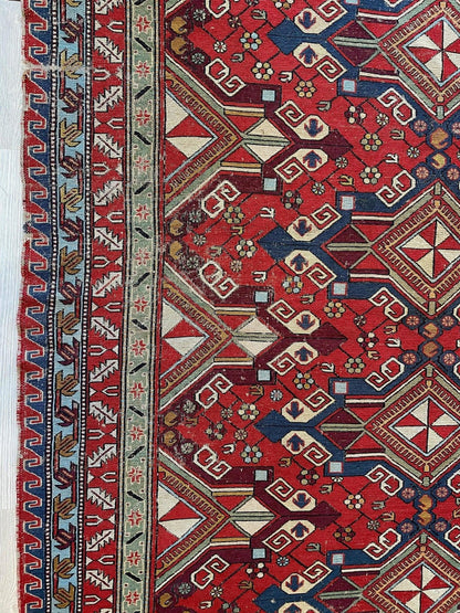 Fine Antique Natural Dyes Caucasian Soumak Area Rug 73''x91'' - Tampa Home & Garden Store