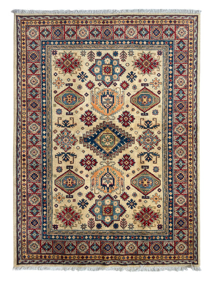 Fine Hand Knotted Afghani Super Kazak Rug 5 x 7 - Tampa Home & Garden Store