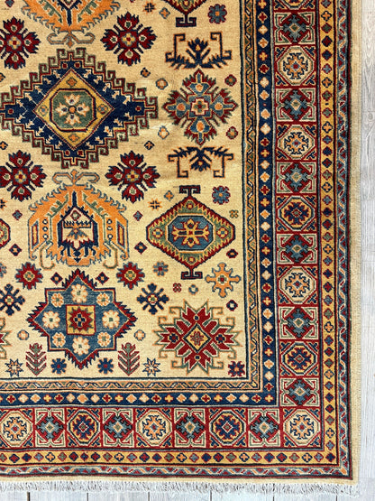 Fine Hand Knotted Afghani Super Kazak Rug 5 x 7 - Tampa Home & Garden Store