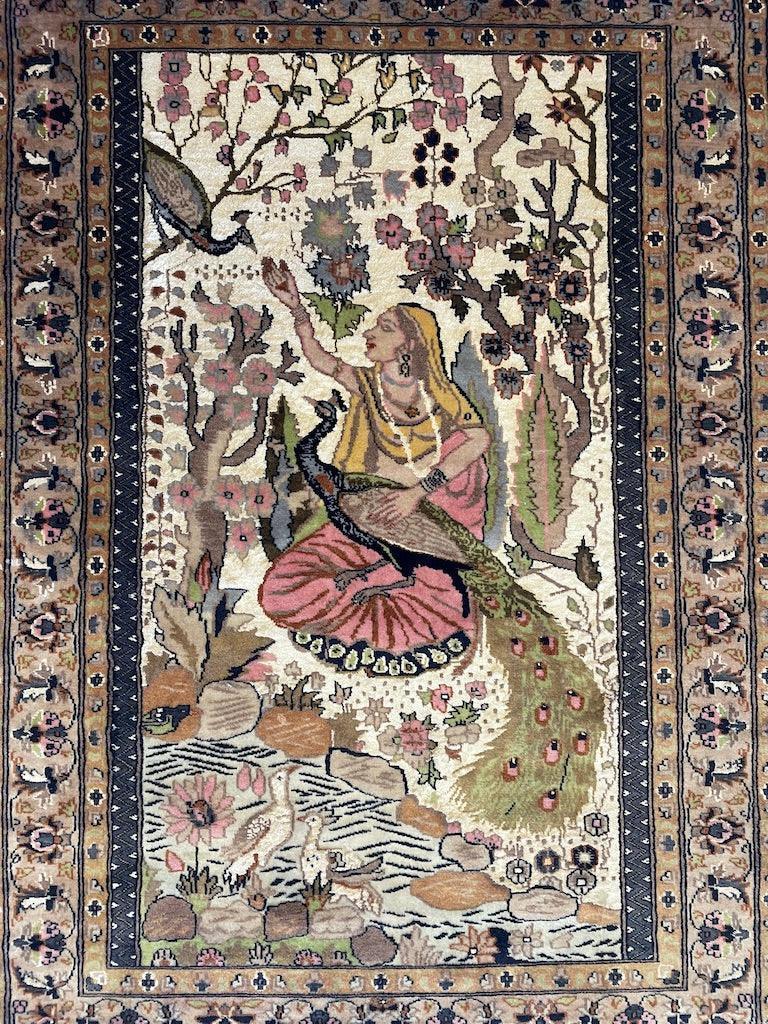 Fine Handmade Pictorial Rug 71'’ x 48'’ - Tampa Home & Garden Store