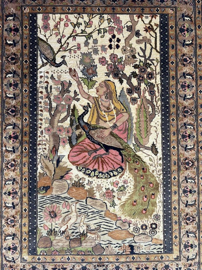 Fine Handmade Pictorial Rug 71'’ x 48'’ - Tampa Home & Garden Store