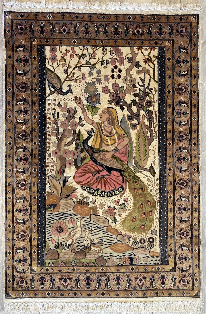 Fine Handmade Pictorial Rug 71'’ x 48'’ - Tampa Home & Garden Store