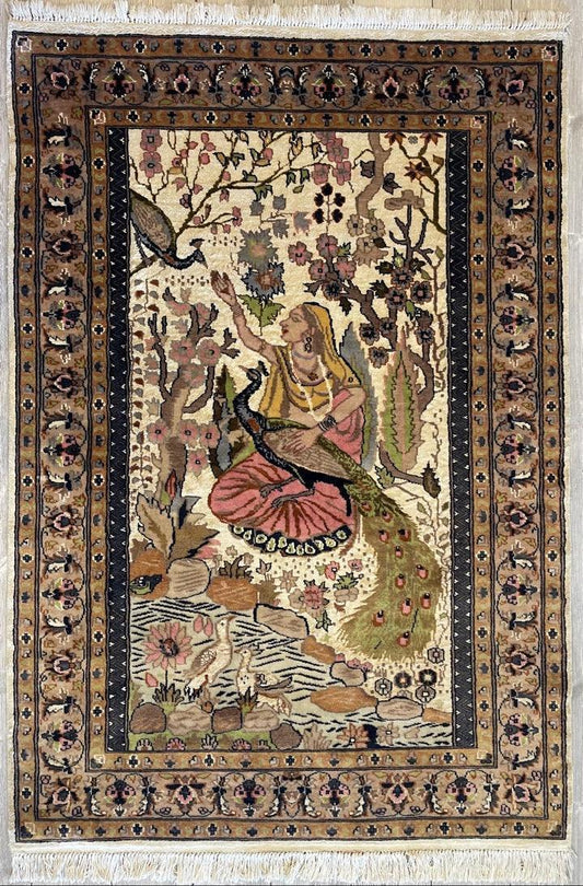 Fine Handmade Pictorial Rug 71'’ x 48'’ - Tampa Home & Garden Store