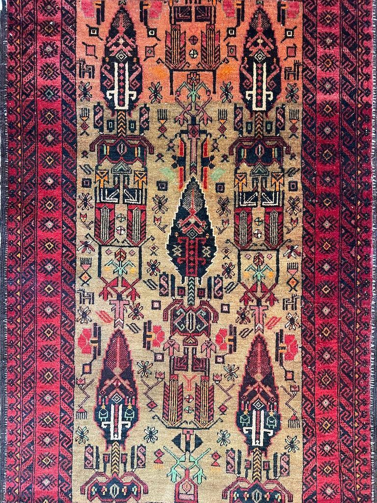Fine Vintage Wool Baluch Rug 6x4 ft - Tampa Home & Garden Store