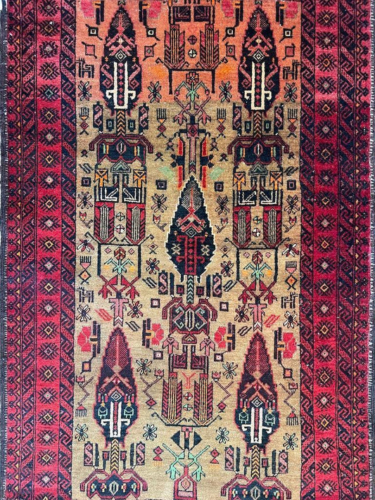 Fine Vintage Wool Baluch Rug 6x4 ft - Tampa Home & Garden Store
